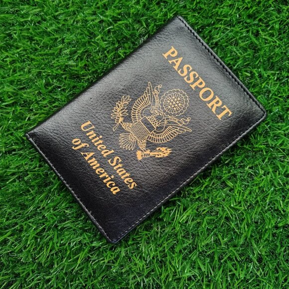 Genuine Bifold Leather Passport Cover or Travel Passport Holder - Picture 5 of 6